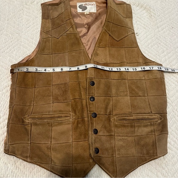 Silton Vintage Leather Vest sz M - Picture 3 of 9